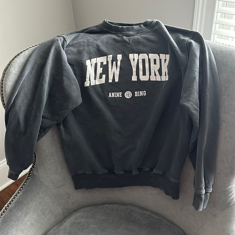 Anine Bing Black women’s sz M sweatshirt EUC